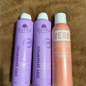 SUTRA Beauty & VERB Volume Dry Shampoo + Texture Spray - Purple & Peach Set